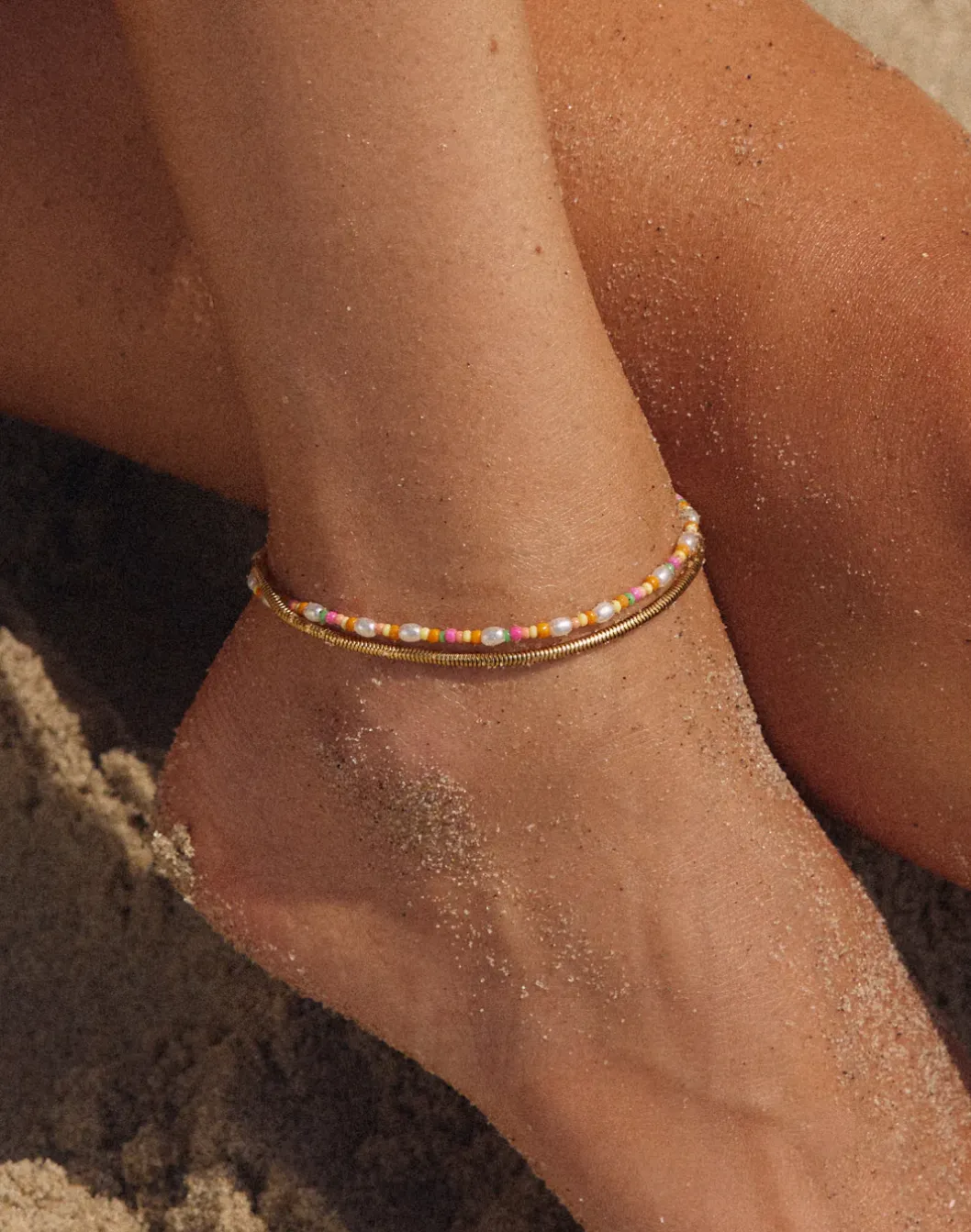 Lahaina Pearl Anklet Set in Gold