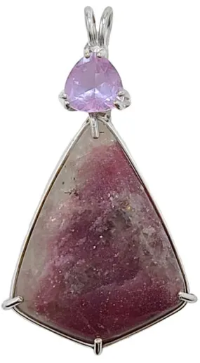 Lepidolite with Trillion Cut Ruby Lavender Quartz Special 2