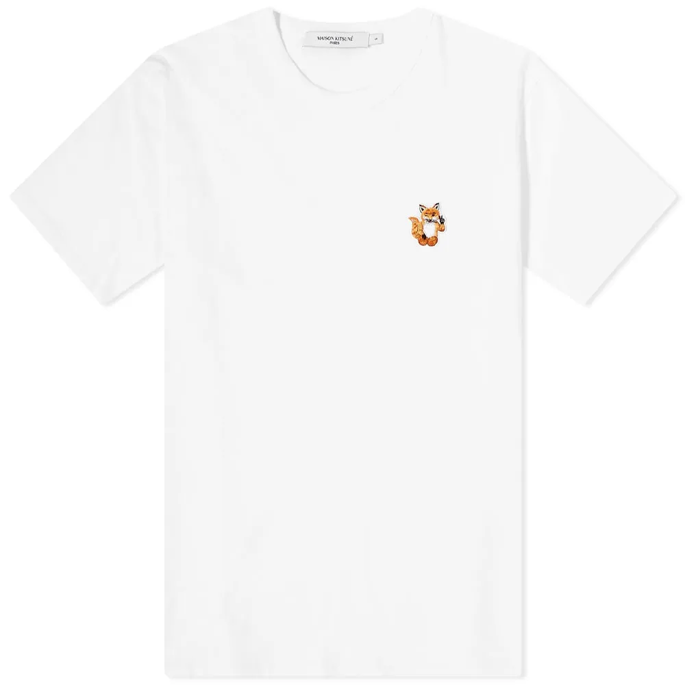 Maison Kitsuné All Right Fox Patch Classic T-ShirtWhite