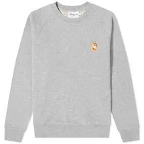 Maison Kitsuné All Right Fox Patch Vintage Crew SweatGrey Melange