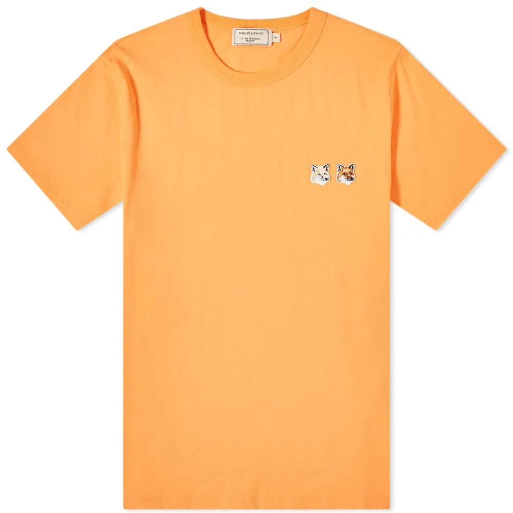 Maison Kitsuné Double Fox Head Patch TeeOrange