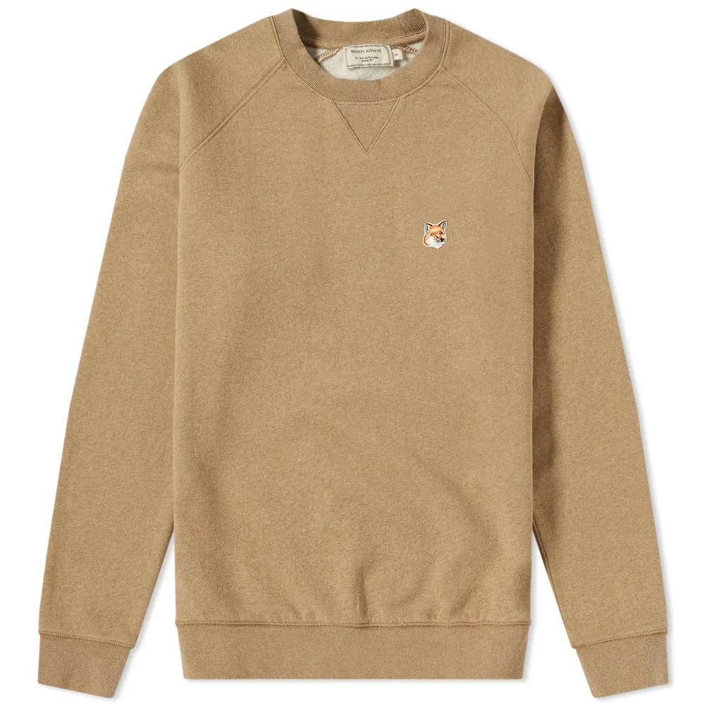 Maison Kitsuné Fox Head Patch SweaterBeige Melange