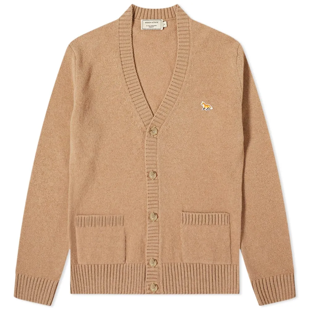 Maison Kitsuné Fox Lambswool CardiganBeige