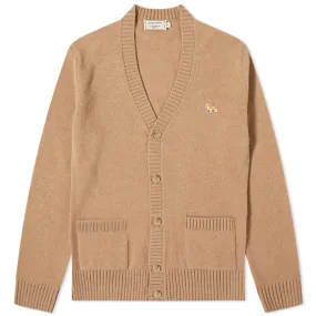 Maison Kitsuné Fox Lambswool CardiganBeige