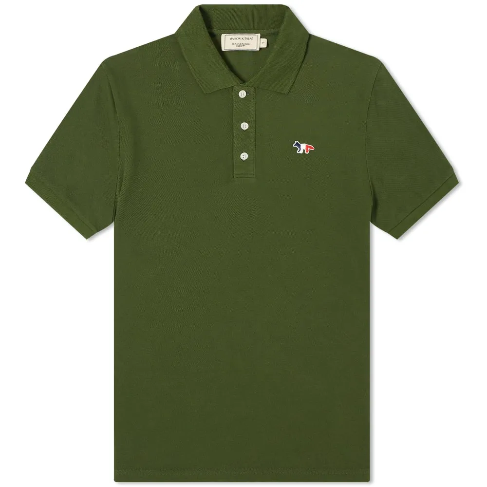 Maison Kitsuné Tricolor Fox Patch PoloKhaki