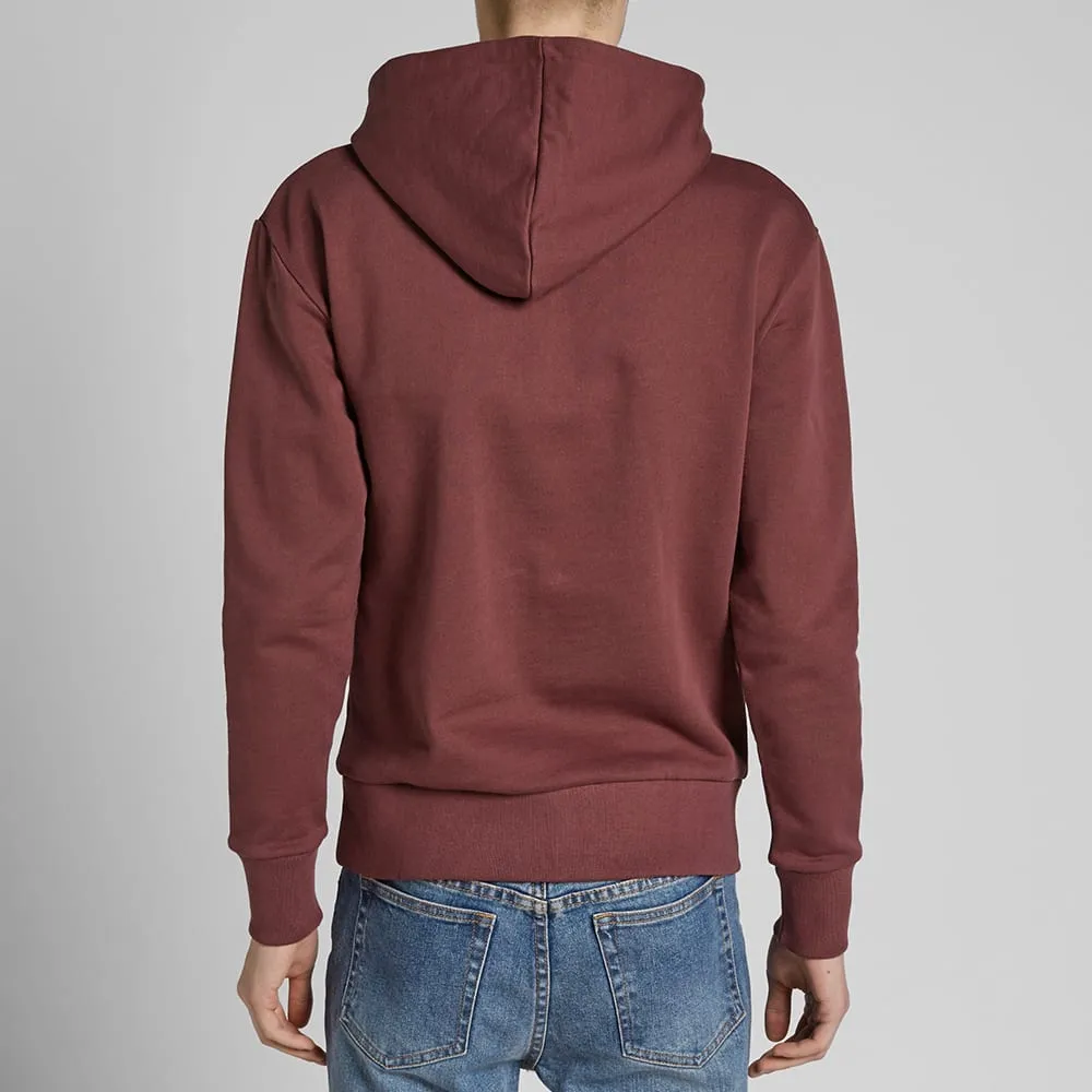 Maison Kitsuné Tricolour Fox Popover HoodyBurgundy