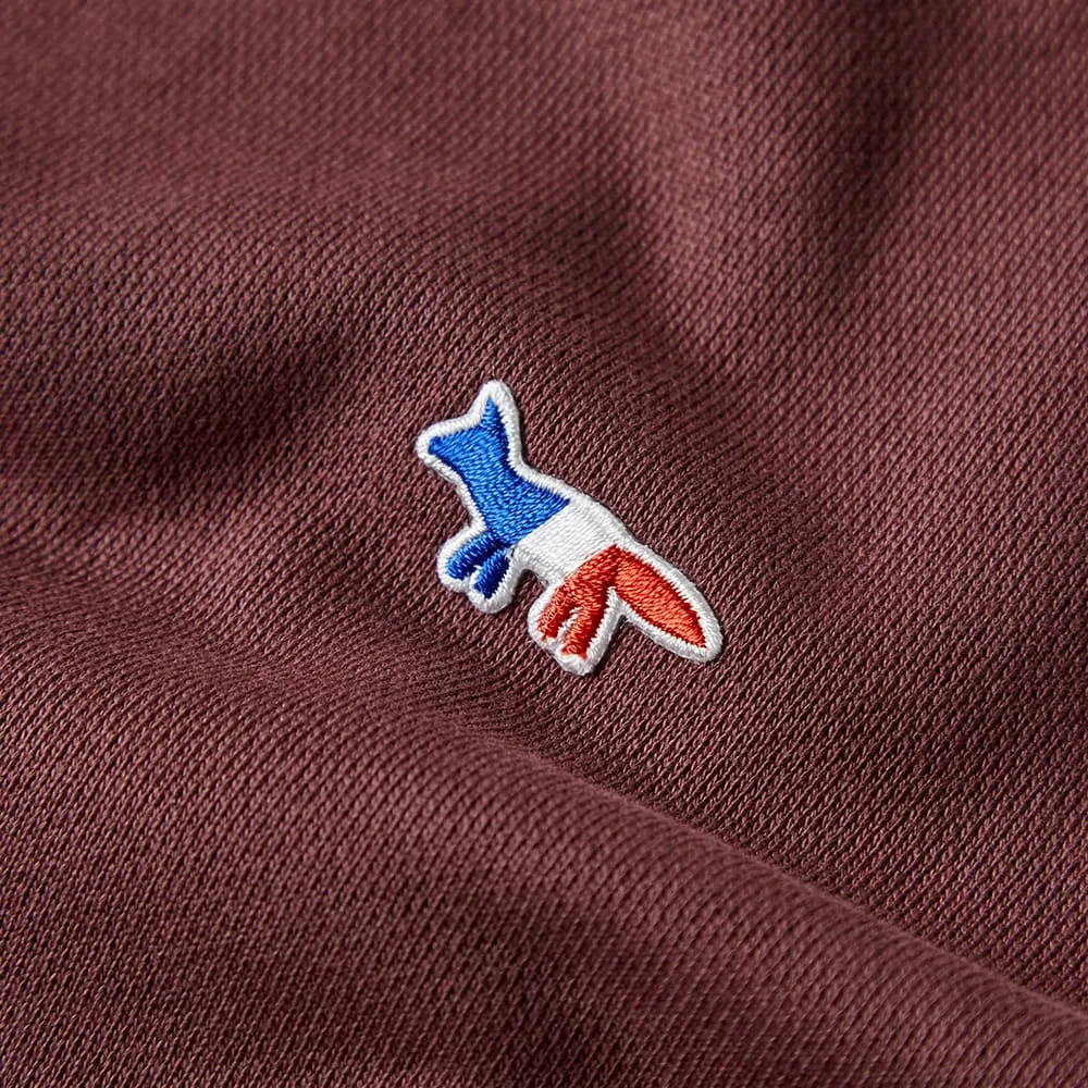 Maison Kitsuné Tricolour Fox Popover HoodyBurgundy