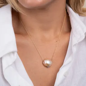 Metallic Peach Freshwater Soufflé Pearl Pendant