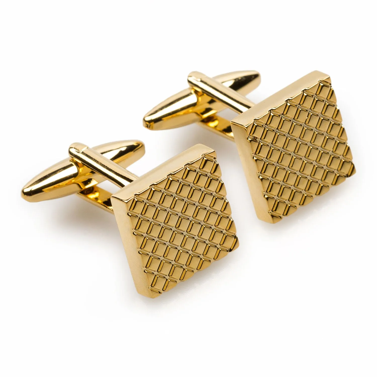 Mr Firth Gold Square Cufflinks