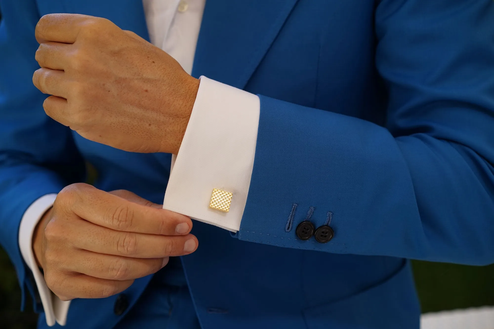 Mr Firth Gold Square Cufflinks