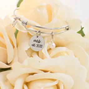 Mrs Personalized Bangle Bracelet