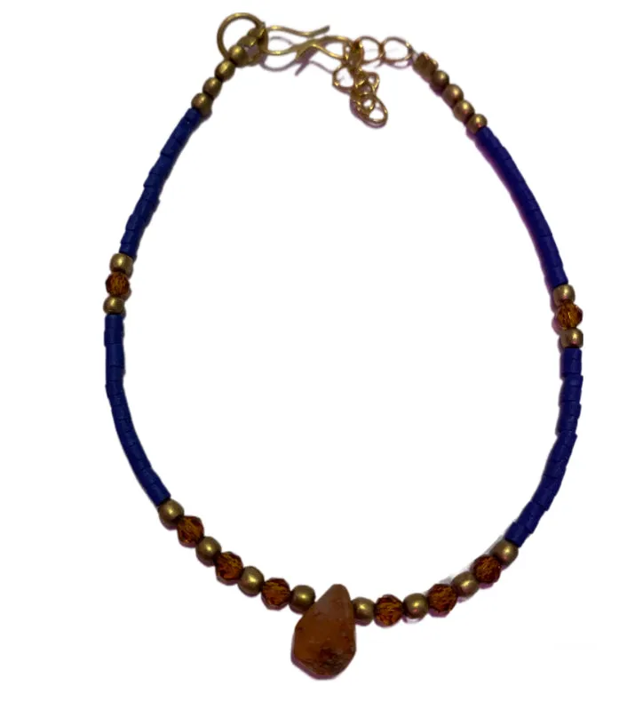 Multicoloured Anklet with stone