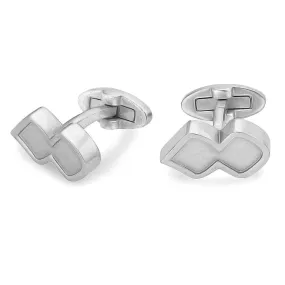 Never Alone Cufflink Vintage Steel