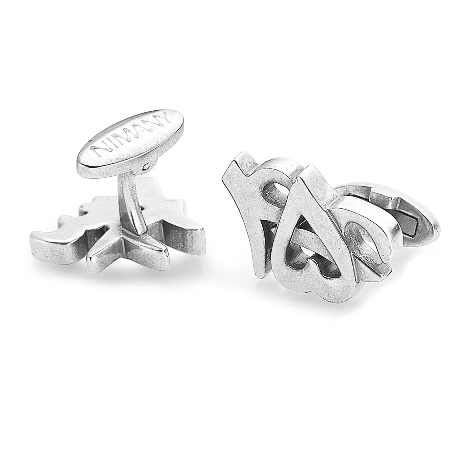 Numbers Cufflink Steel