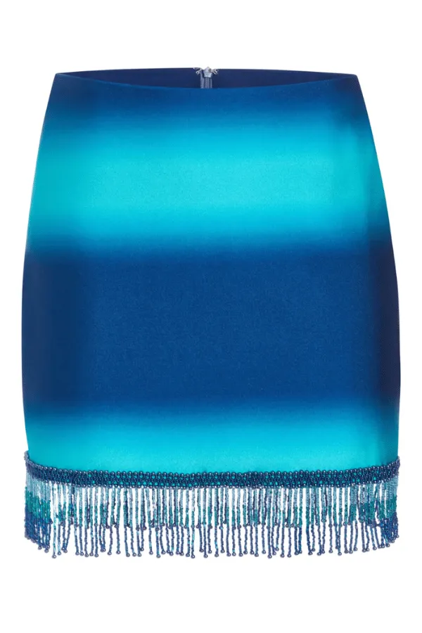 Ombre Beaded Mini Skirt High Tide