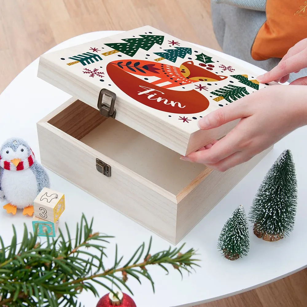 Personalised Scandi Fox Christmas Eve Box