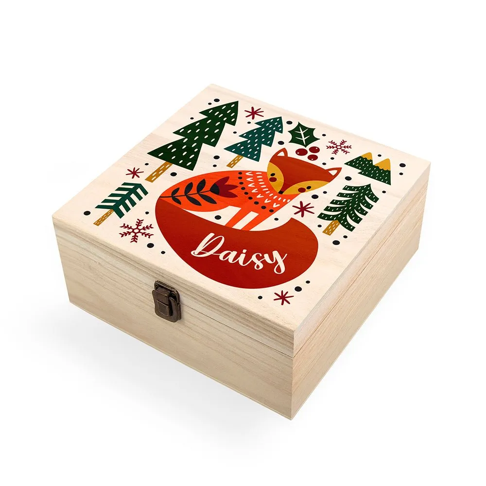 Personalised Scandi Fox Christmas Eve Box