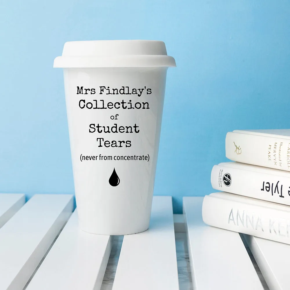 Personalised Students Tears Travel Mug