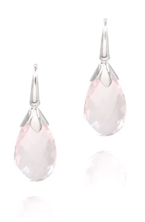 Pink Rose Quartz Drop Earrings