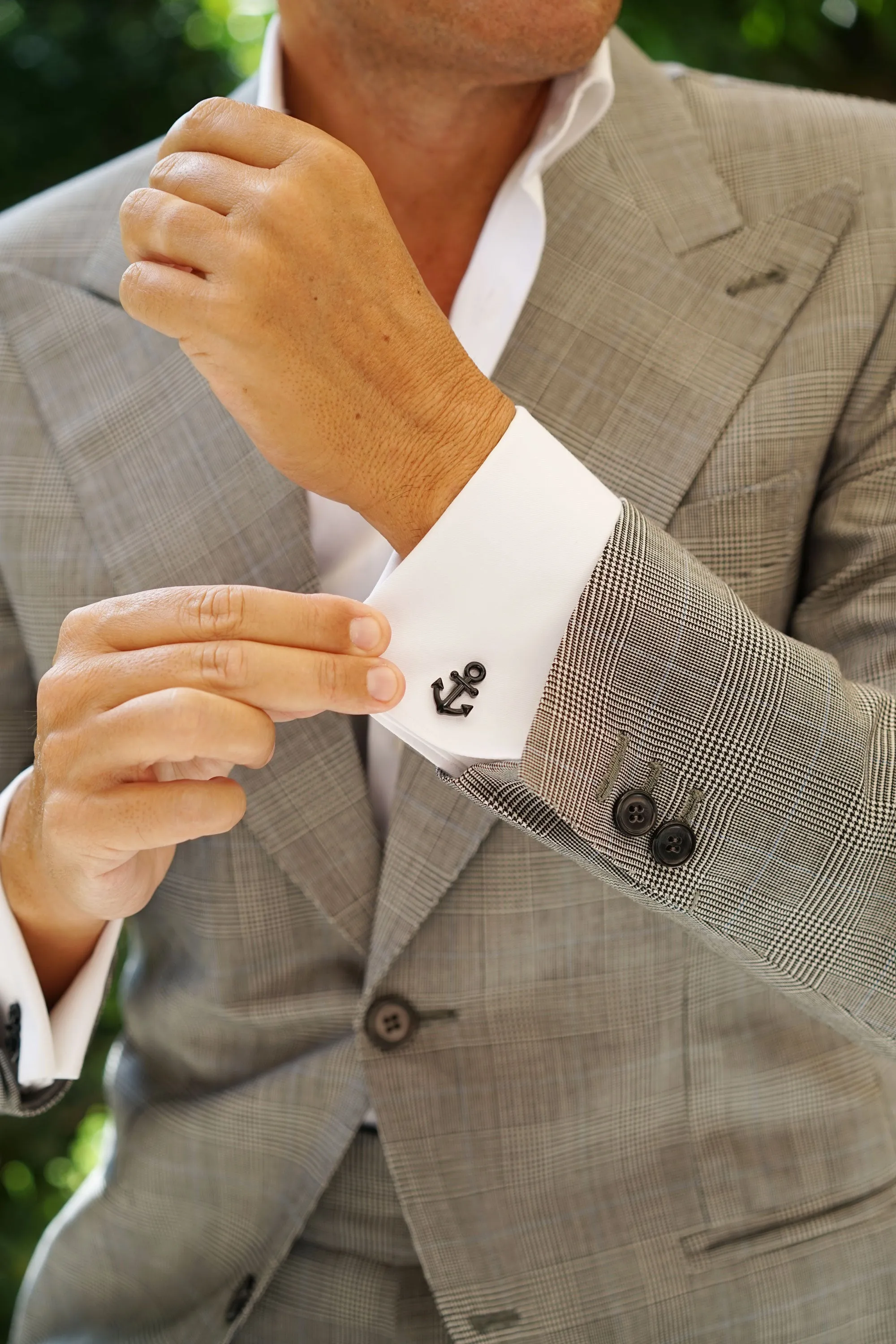 Pirate Black Anchor Cufflinks