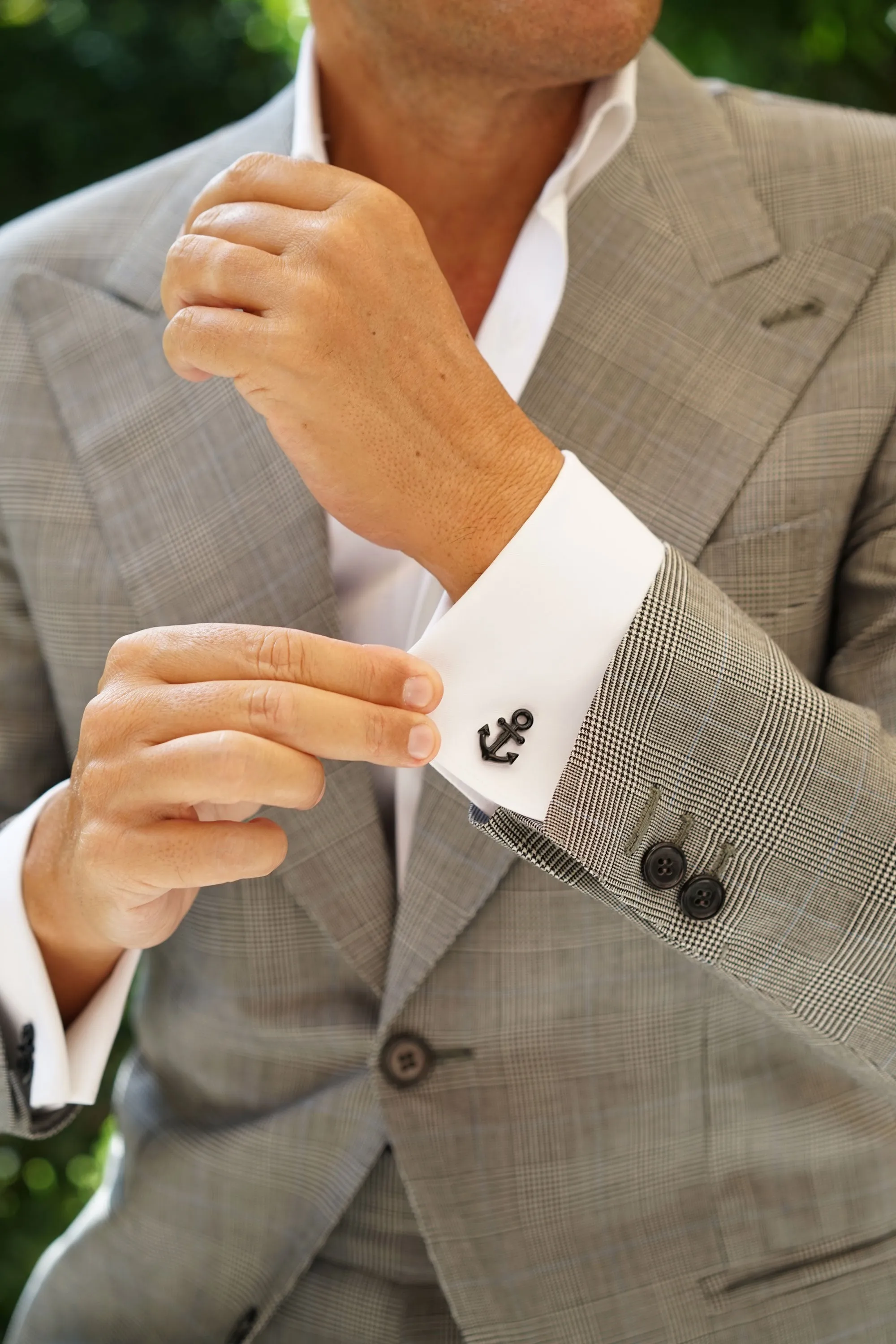 Pirate Black Anchor Cufflinks