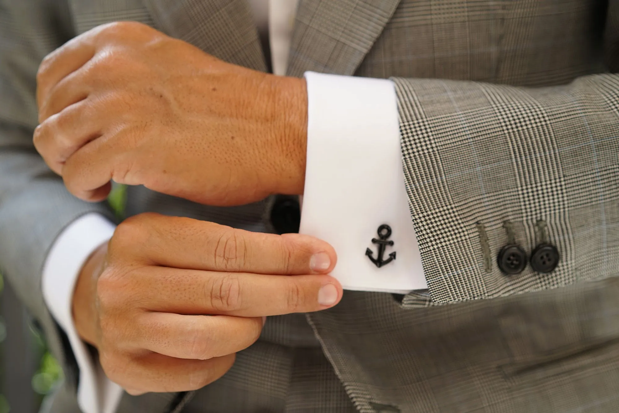 Pirate Black Anchor Cufflinks