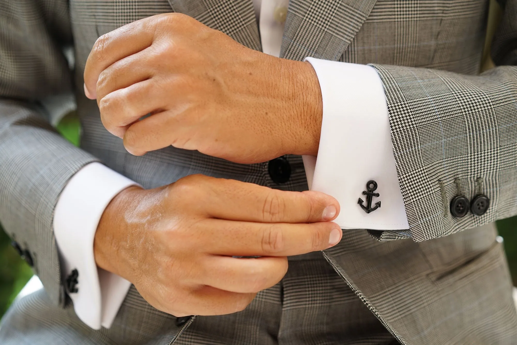 Pirate Black Anchor Cufflinks