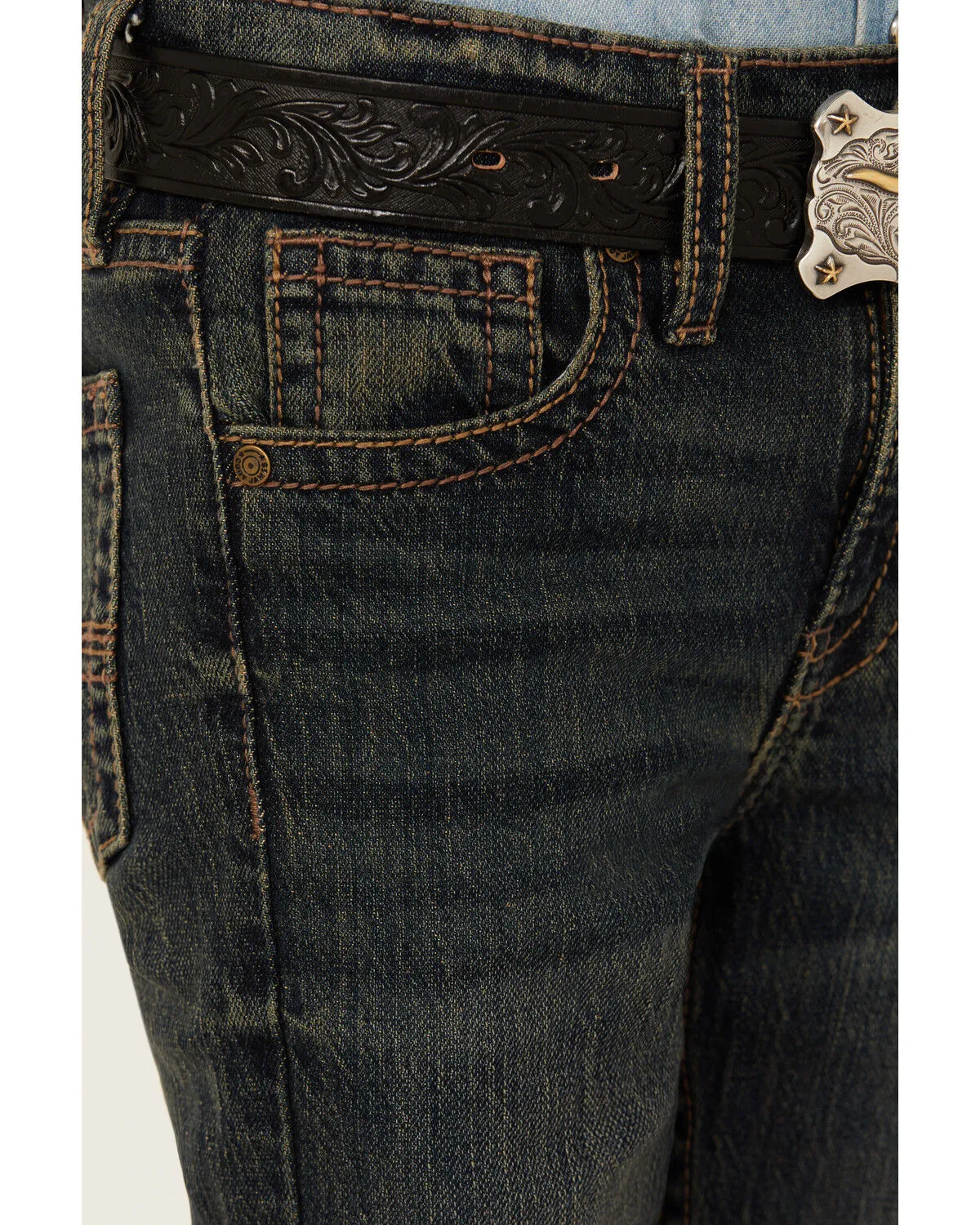 Product Name:  Cody James Little Boys' Barn Sour Dark Wash Slim Stretch Straight Jeans