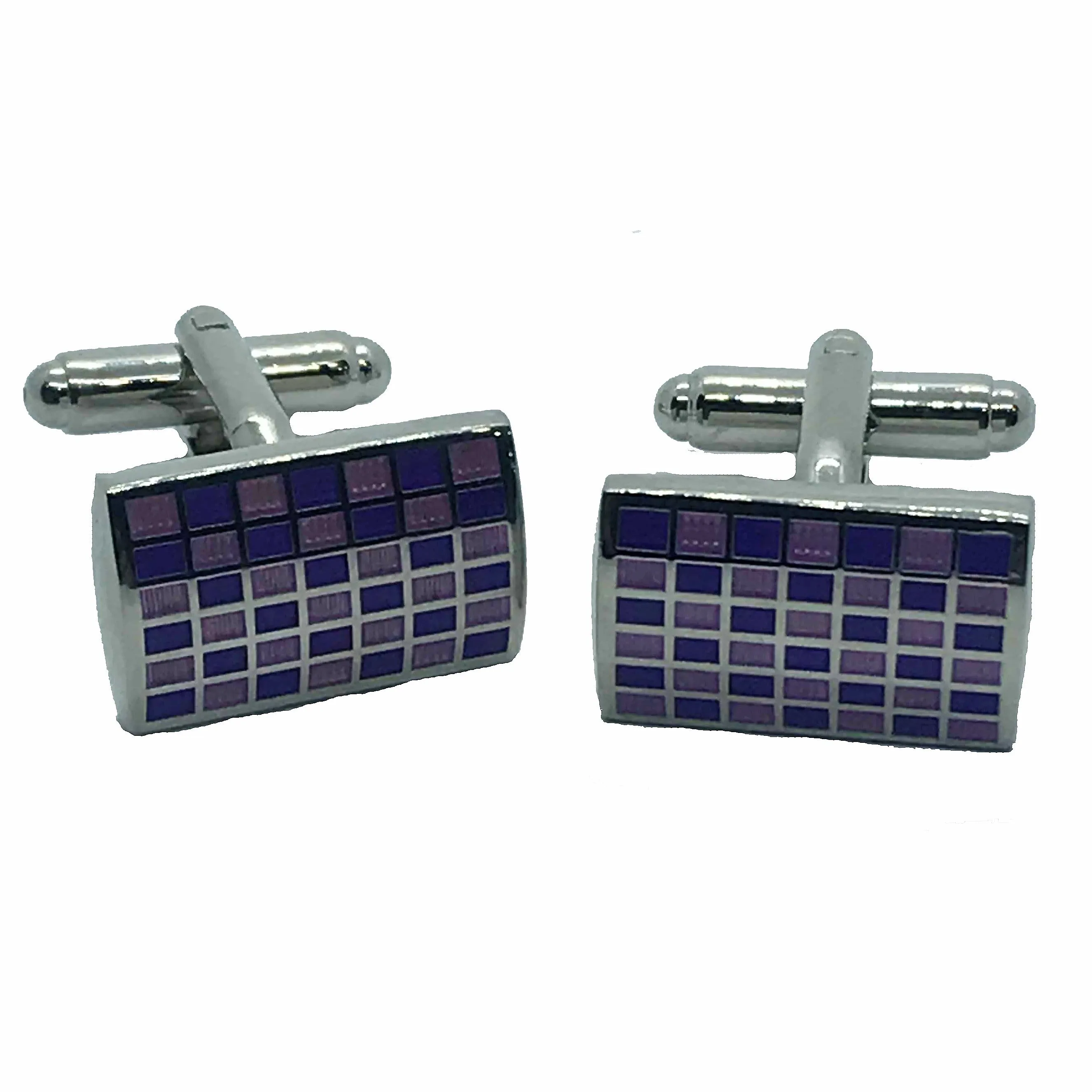 Purple Check Cufflinks