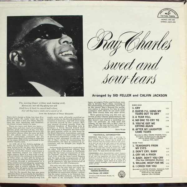 Ray Charles ~ Sweet & Sour Tears