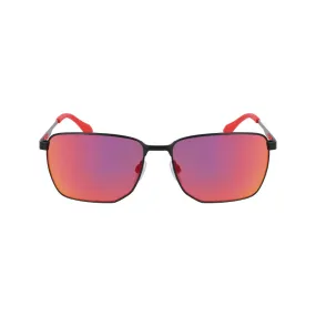 Retro Metal Square Sunglasses - Black