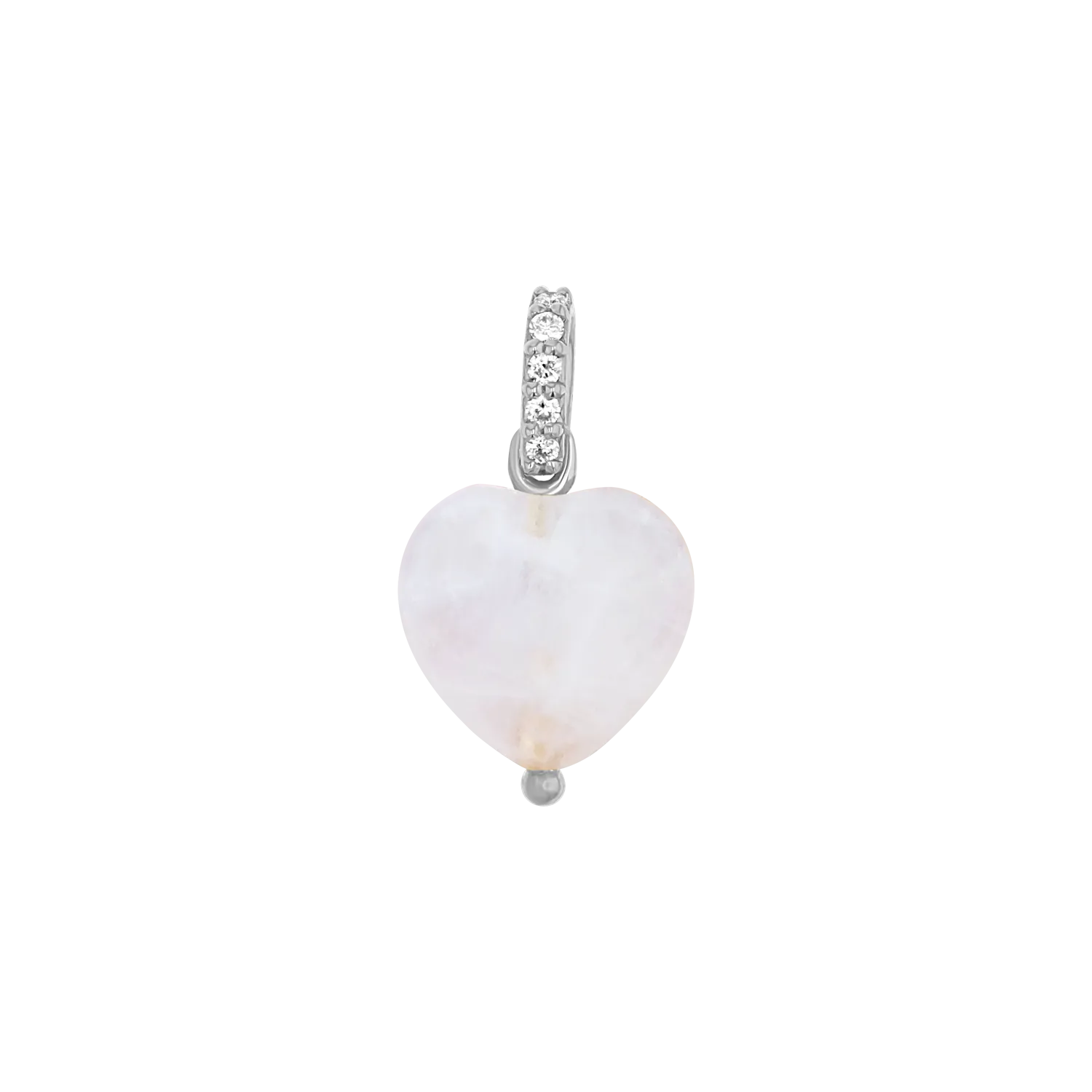 Rose Quartz Heart Charm