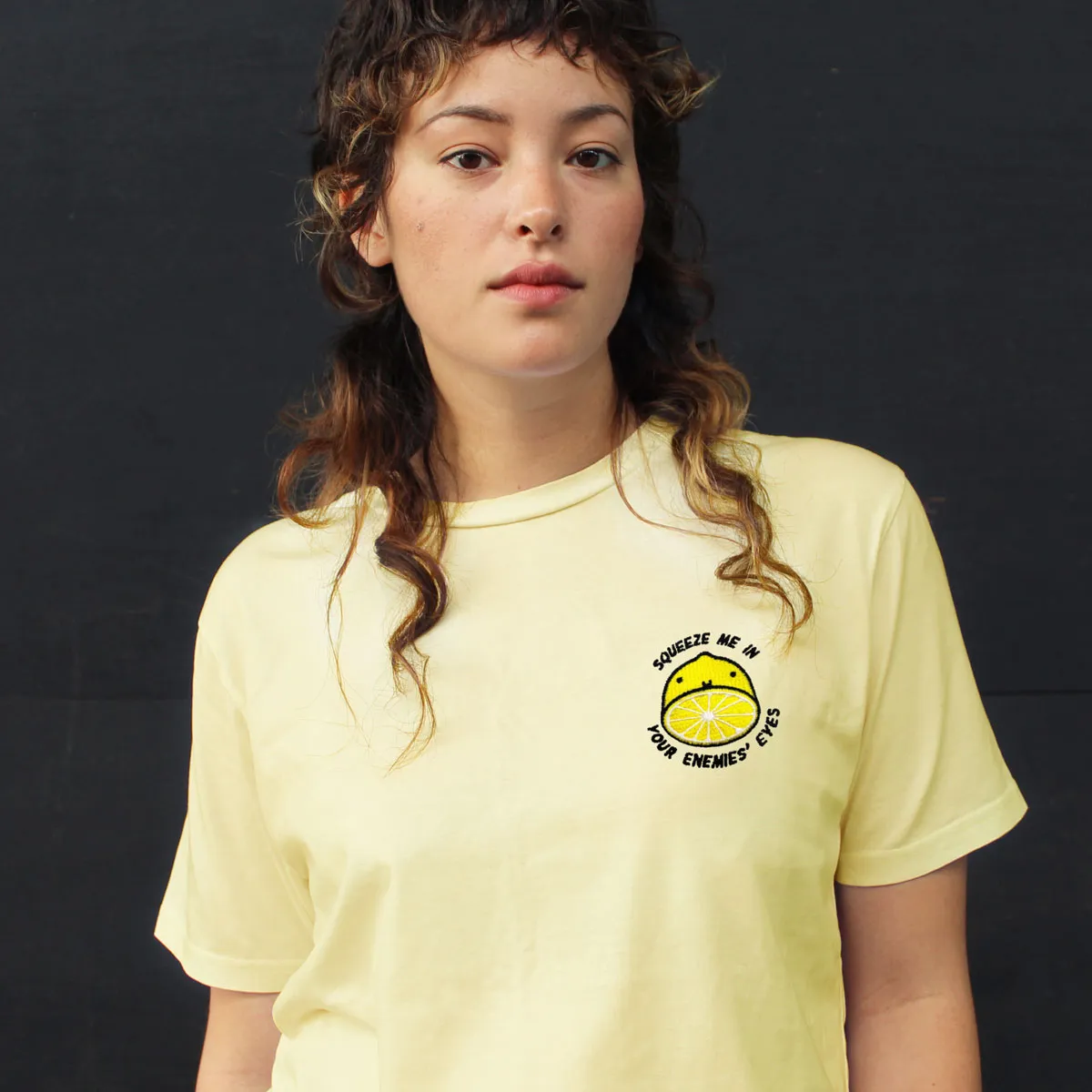 Sour Lemon Embroidered T-Shirt (Unisex)