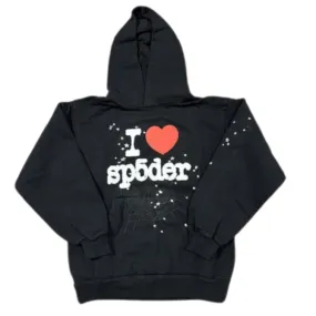 Sp5der - I Love Sp5der Hoodie – Black