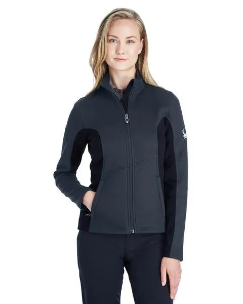 Spyder Ladies Constant Full Zip Sweater Fleece Frontier/ Blk/ White 187335 [Mulhern + Kulp]