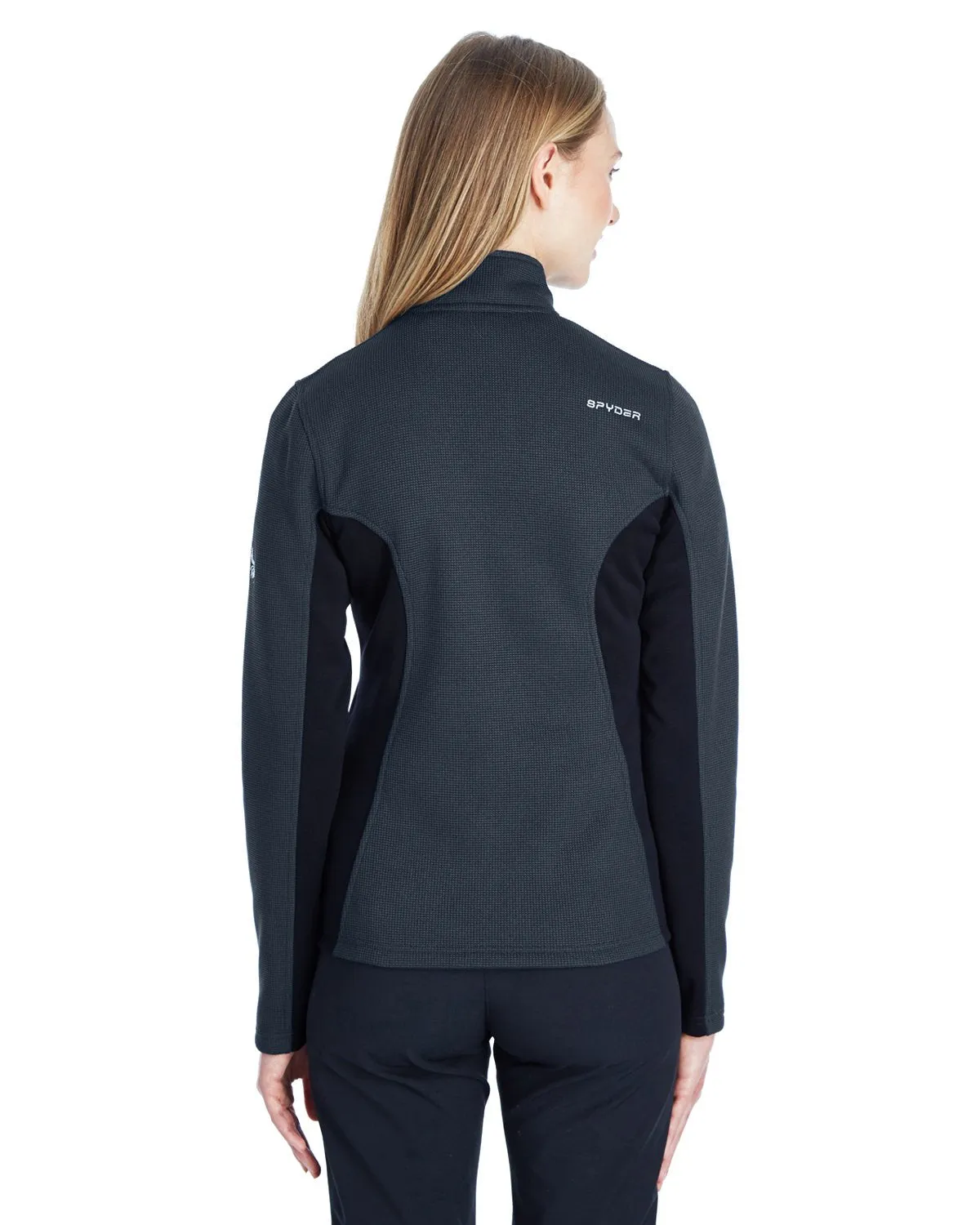 Spyder Ladies Constant Full Zip Sweater Fleece Frontier/ Blk/ White 187335 [Mulhern + Kulp]