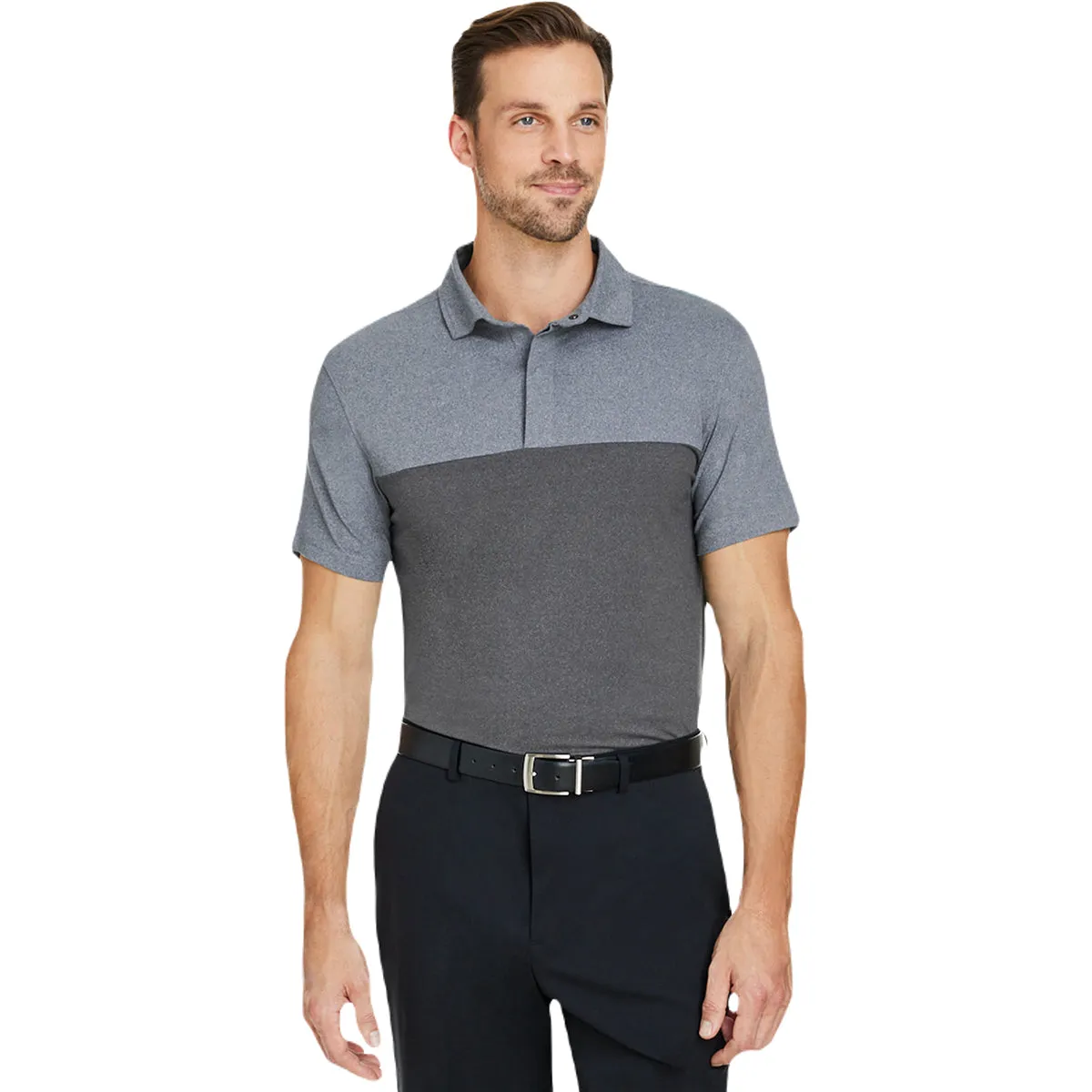 Spyder Men's Polar Frost/Black Frost Spyre Flex Colorblock Polo