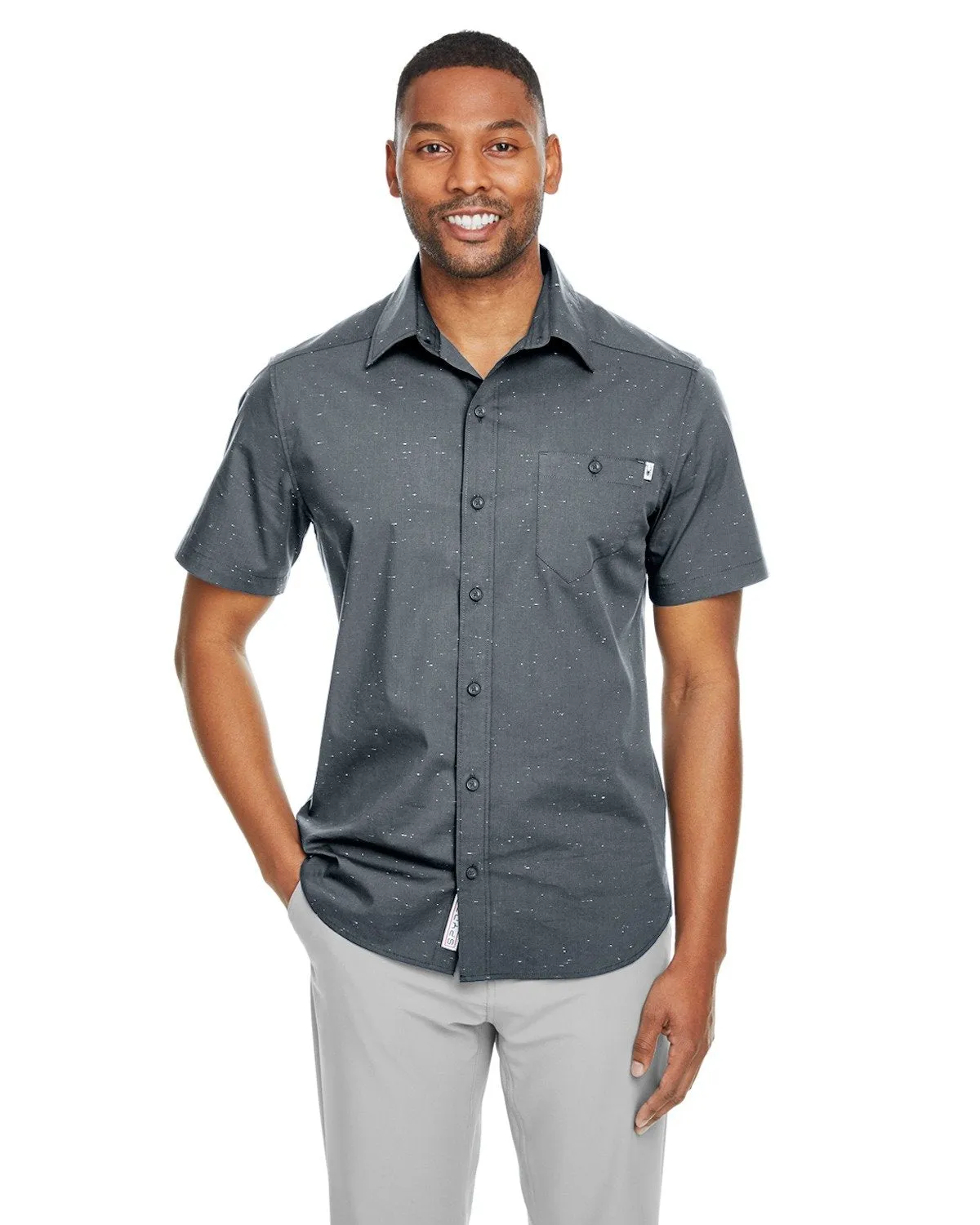 Spyder Men's Stryke Woven Short-Sleeve Shirt S17019 POLAR