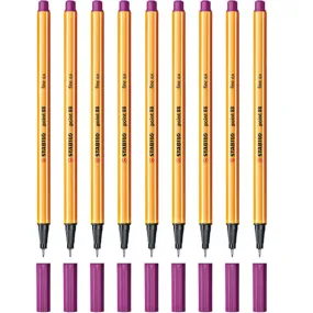 Stabilo 88 Point Fineliner Pen Lilac Lavendar Box 9