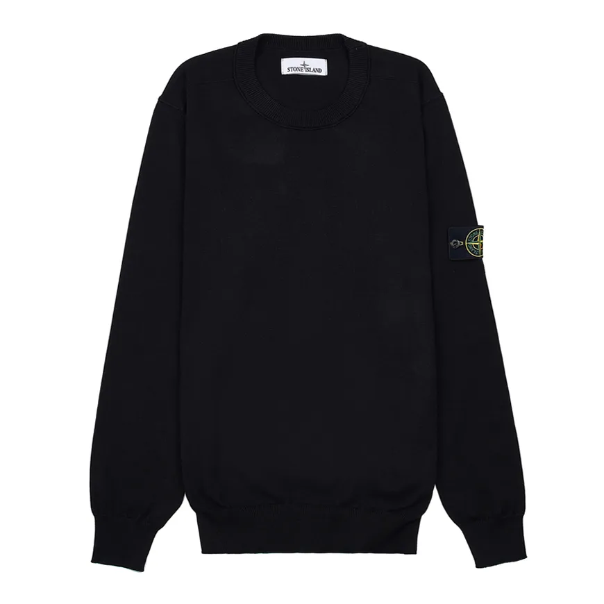 STONE ISLAND  |Crew Neck Street Style Long Sleeves Plain Cotton Logo