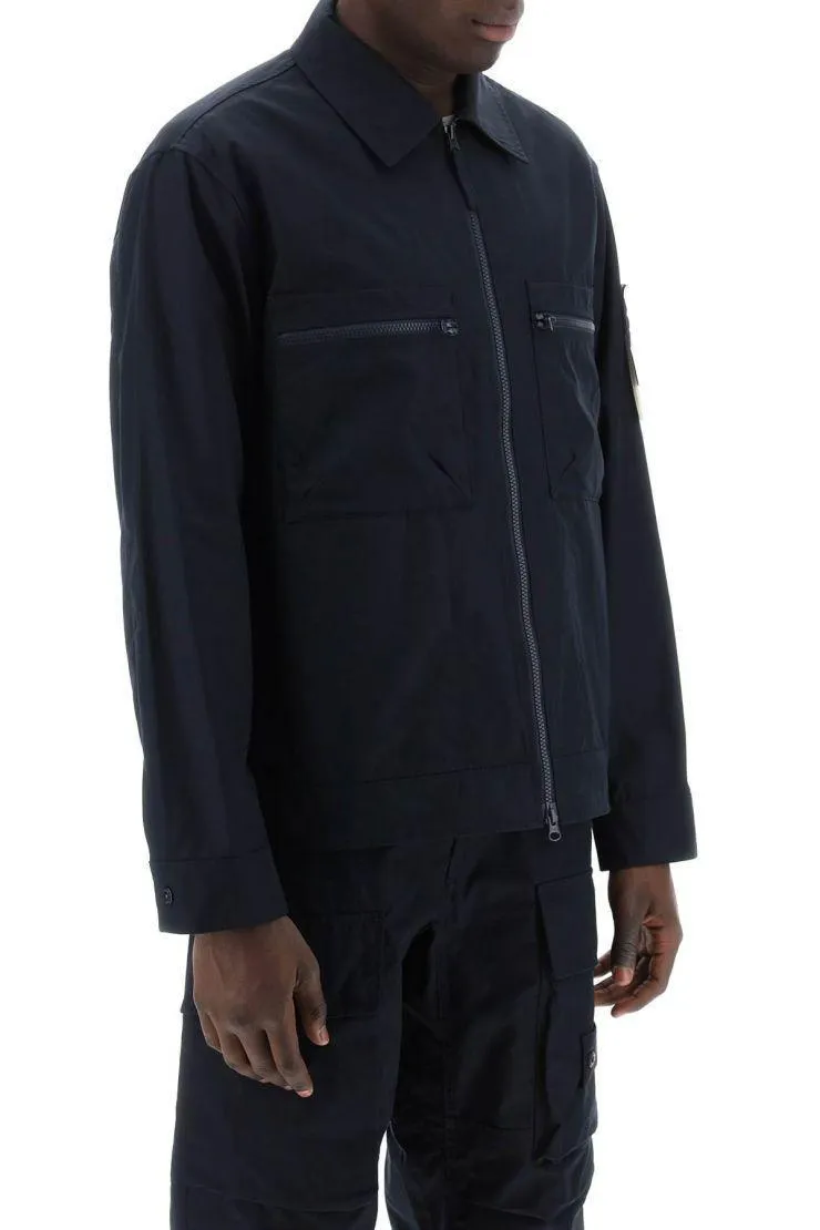 STONE ISLAND  |Long Sleeves Plain Cotton Oversized Logo Shirts