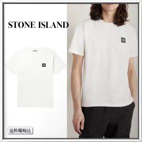 STONE ISLAND  |Plain Cotton Logo T-Shirts