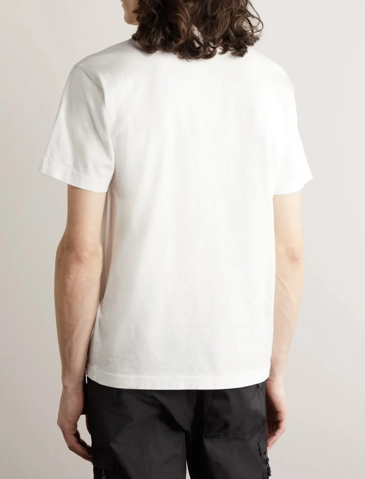 STONE ISLAND  |Plain Cotton Logo T-Shirts