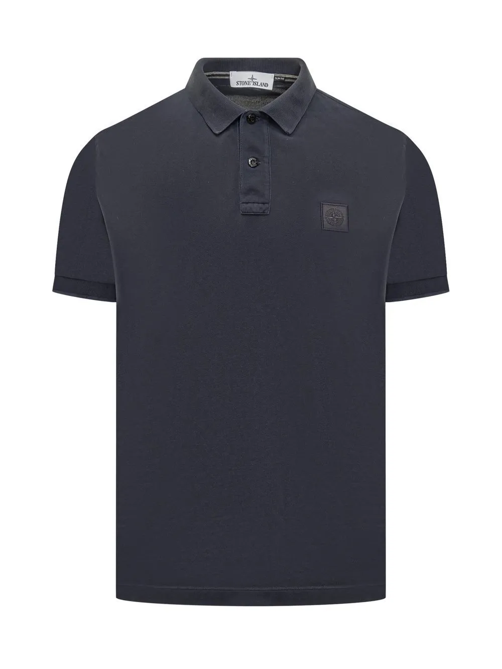 STONE ISLAND  |Plain Cotton Short Sleeves Logo Polos