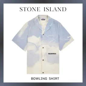 STONE ISLAND  |Street Style Cotton Short Sleeves Logo Shirts