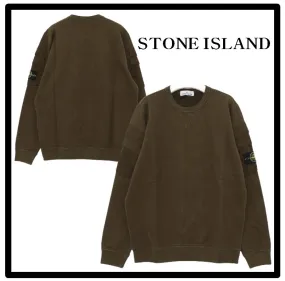 STONE ISLAND  |Street Style Logo Sweatshirts