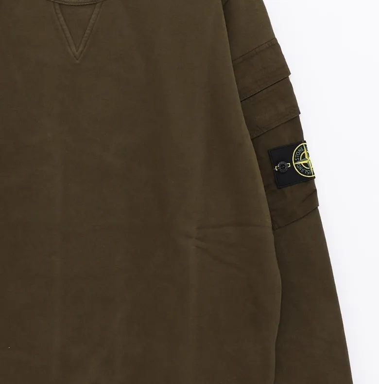 STONE ISLAND  |Street Style Logo Sweatshirts