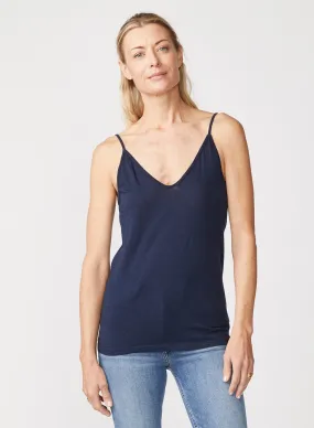 Supima Slub Jersey V-Neck Cami in New Navy