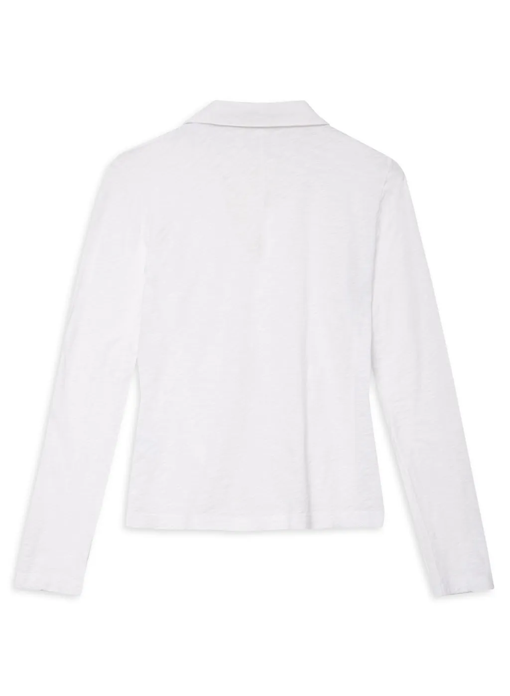 Supima Slub Ruched Front Shirt in White