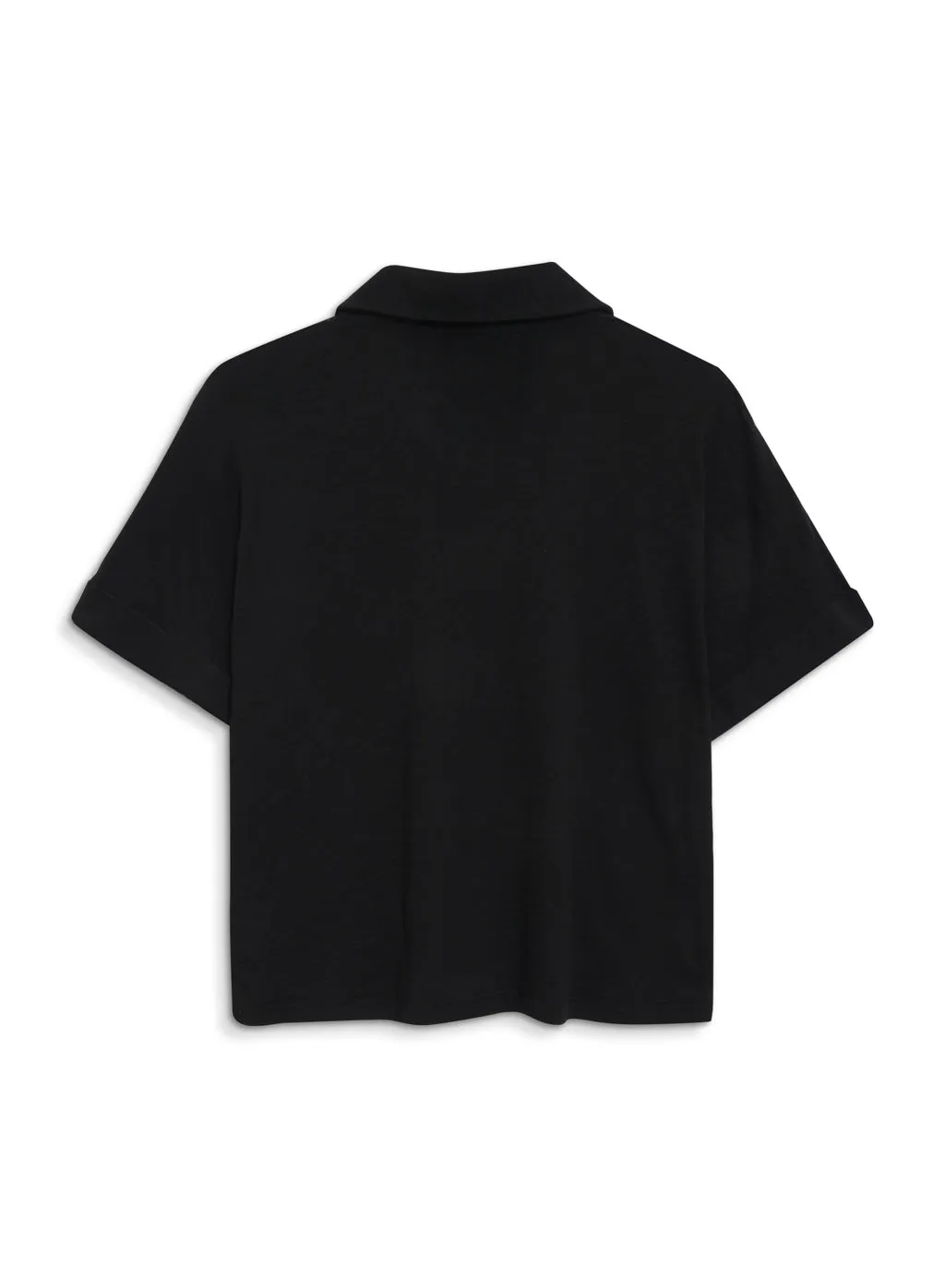 Supima Slub Short Sleeve Pocket Shirt in Black